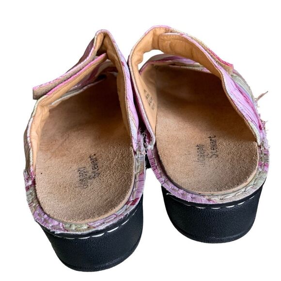 Joseph Stewart Pastel Cork Slip on Slides Sandals Pink Swirl Women’s size 10 - Picture 5 of 10